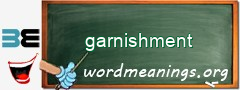 WordMeaning blackboard for garnishment